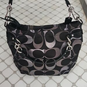 Coach Purse Silver Logo